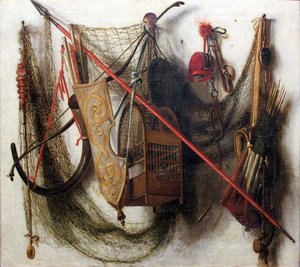 Nature morte avec armes et dispositifs de chasse